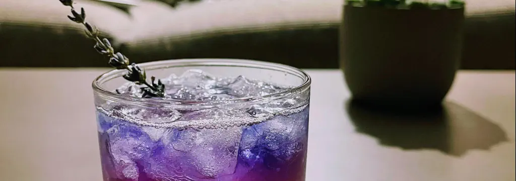Empress Lavender Lemonade Cocktail.